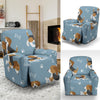 Beagle Paw Dog Bone Pattern Print Recliner Cover-grizzshop