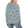 Beagle Paw Dog Bone Pattern Print Women Pullover Hoodie-grizzshop