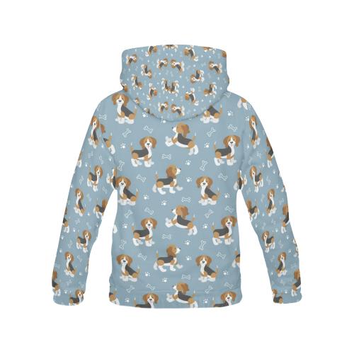 Beagle Paw Dog Bone Pattern Print Women Pullover Hoodie-grizzshop