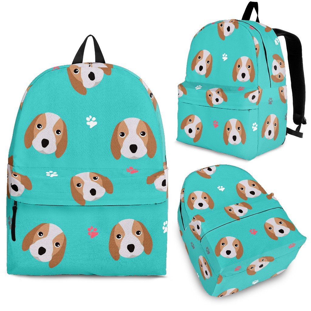 Beagle Paw Pattern Print Backpack-grizzshop
