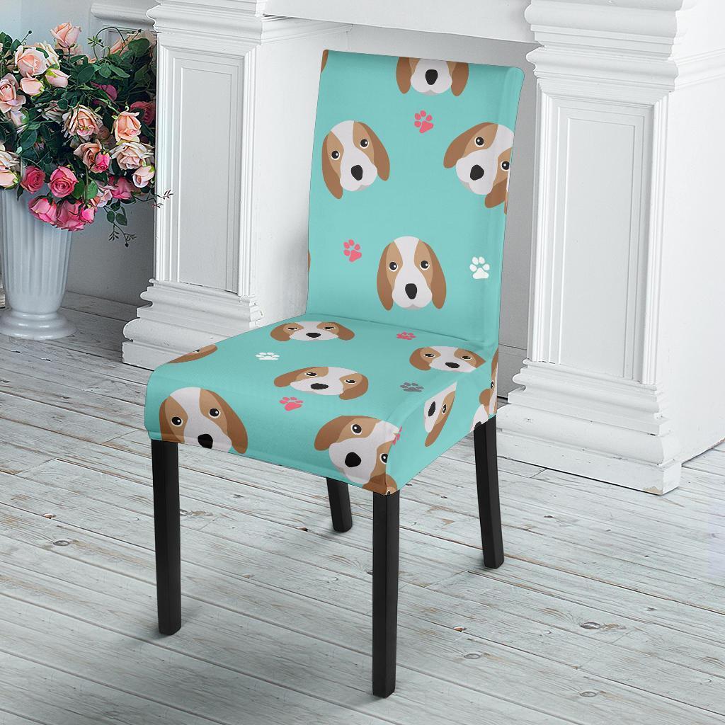 Beagle Paw Pattern Print Chair Cover-grizzshop