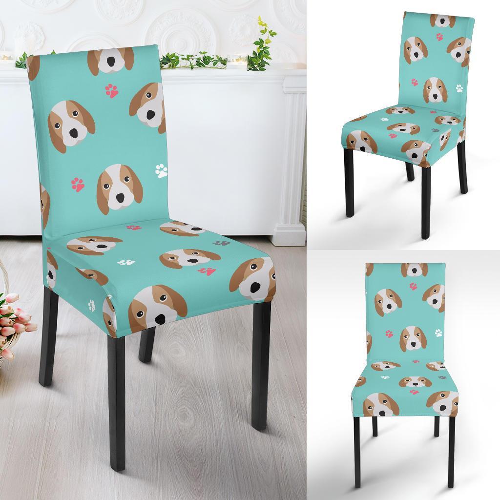 Beagle Paw Pattern Print Chair Cover-grizzshop