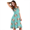 Beagle Paw Pattern Print Dress-grizzshop