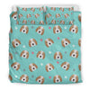 Beagle Paw Pattern Print Duvet Cover Bedding Set-grizzshop