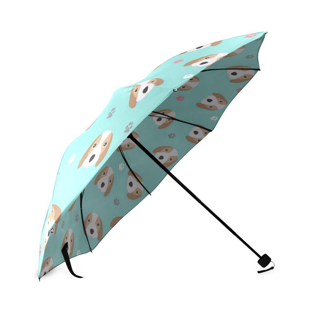 Beagle Paw Pattern Print Foldable Umbrella-grizzshop