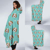 Beagle Paw Pattern Print Hooded Blanket-grizzshop