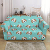 Beagle Paw Pattern Print Loveseat Cover-grizzshop