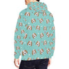 Beagle Paw Pattern Print Men Pullover Hoodie-grizzshop