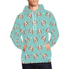 Beagle Paw Pattern Print Men Pullover Hoodie-grizzshop