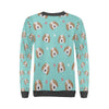 Beagle Paw Pattern Print Women's Sweatshirt-grizzshop