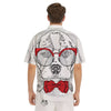 Beagle With Glasses Hipster Print Men's Short Sleeve Shirts-grizzshop