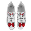 Beagle With Glasses Hipster Print White Athletic Shoes-grizzshop