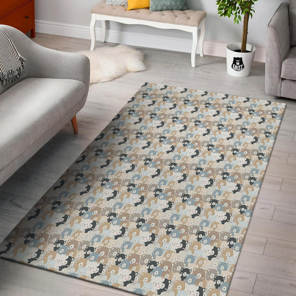 Bear Cute Print Pattern Floor Mat-grizzshop