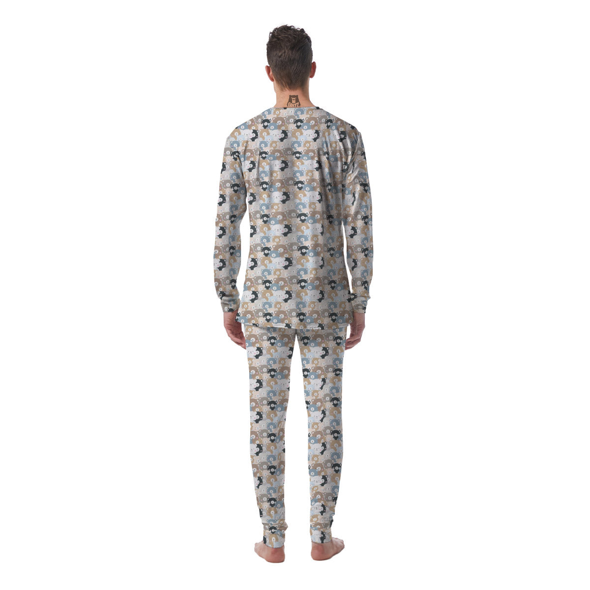 Bear Cute Print Pattern Men's Pajamas-grizzshop