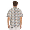 Bear Cute Print Pattern Men's Short Sleeve Shirts-grizzshop