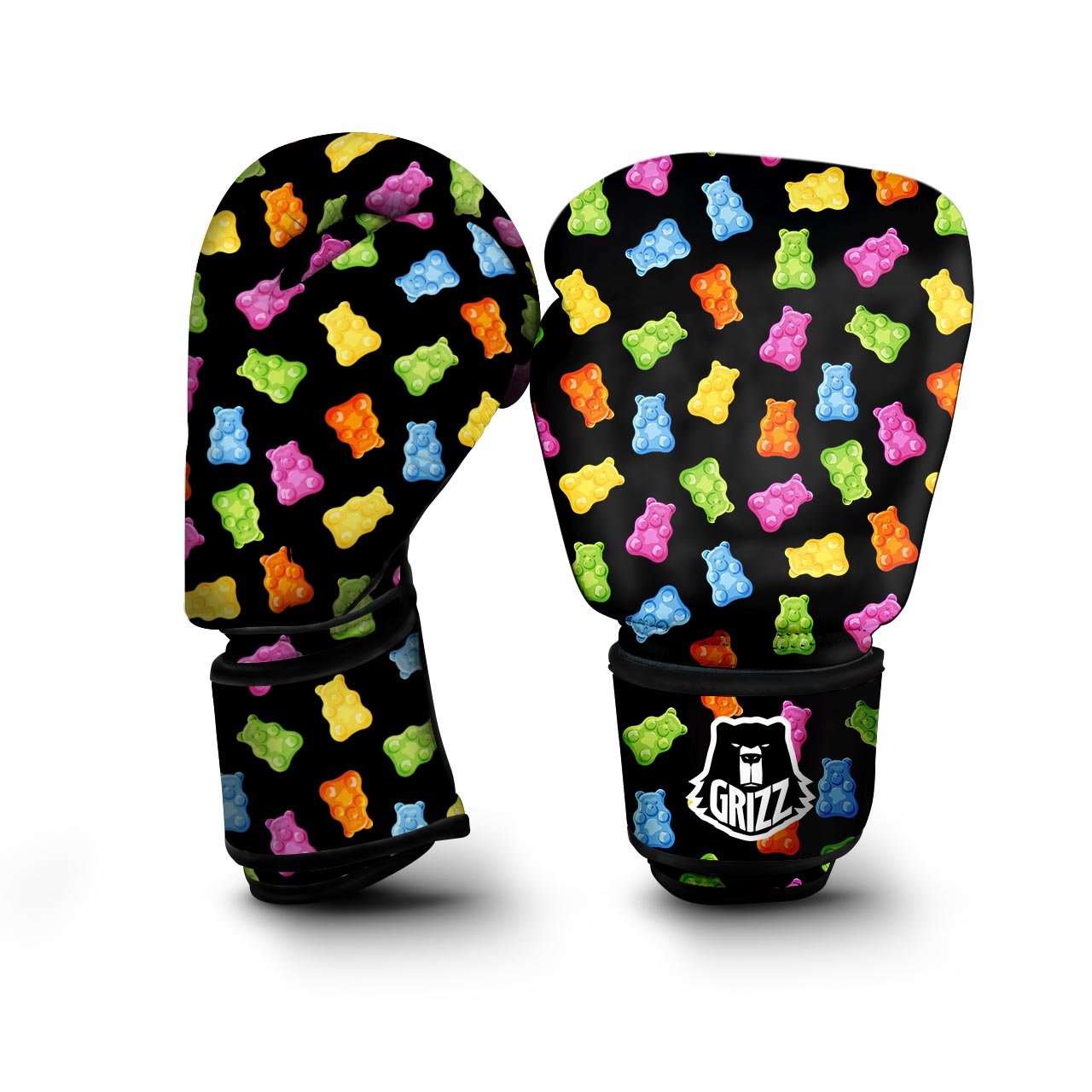 Bear Sweet Gummy Print Pattern Boxing Gloves-grizzshop