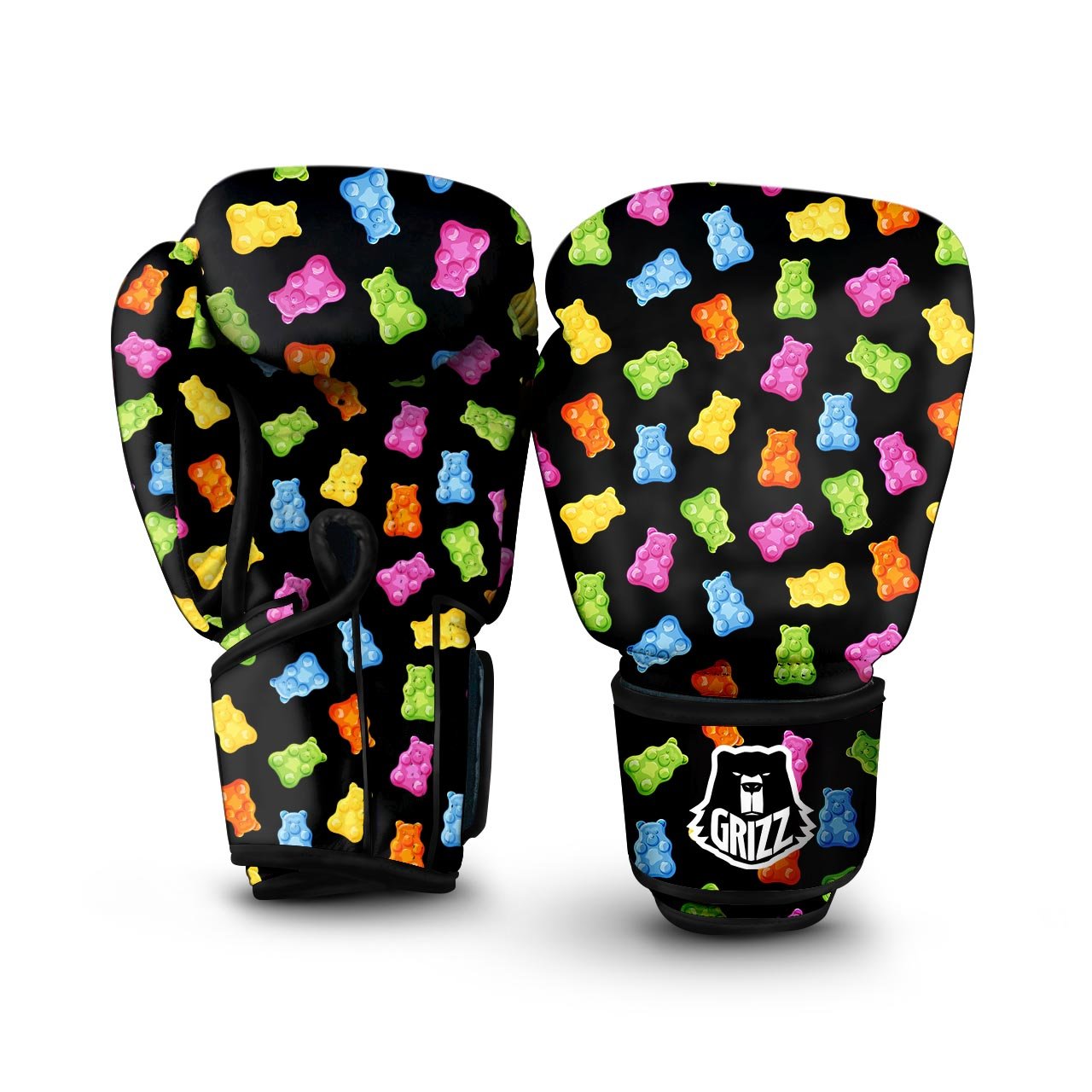 Bear Sweet Gummy Print Pattern Boxing Gloves-grizzshop