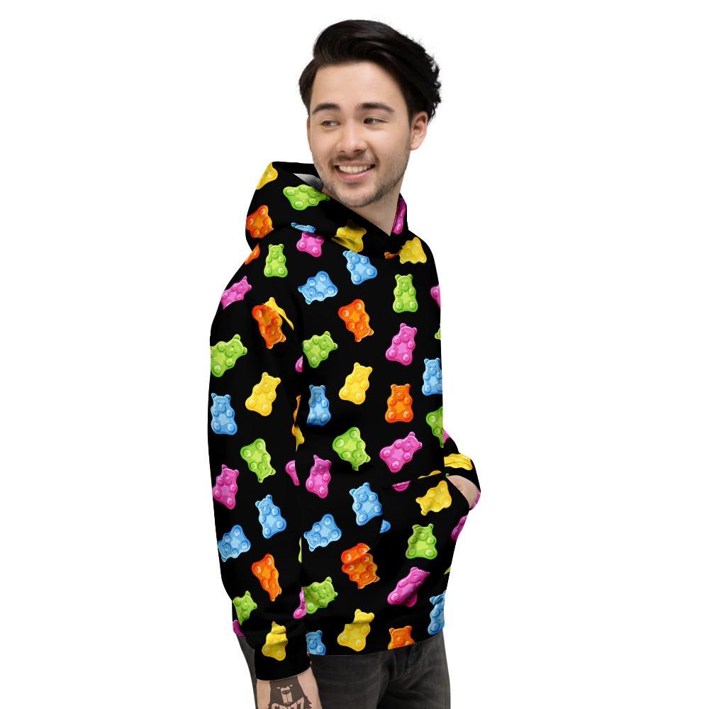 Bear Sweet Gummy Print Pattern Men's Hoodie-grizzshop