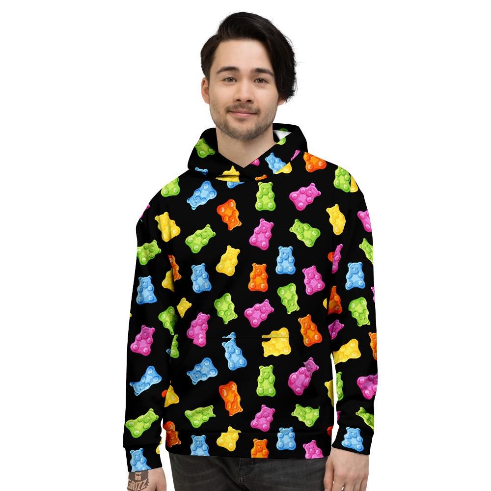 Bear Sweet Gummy Print Pattern Men's Hoodie-grizzshop