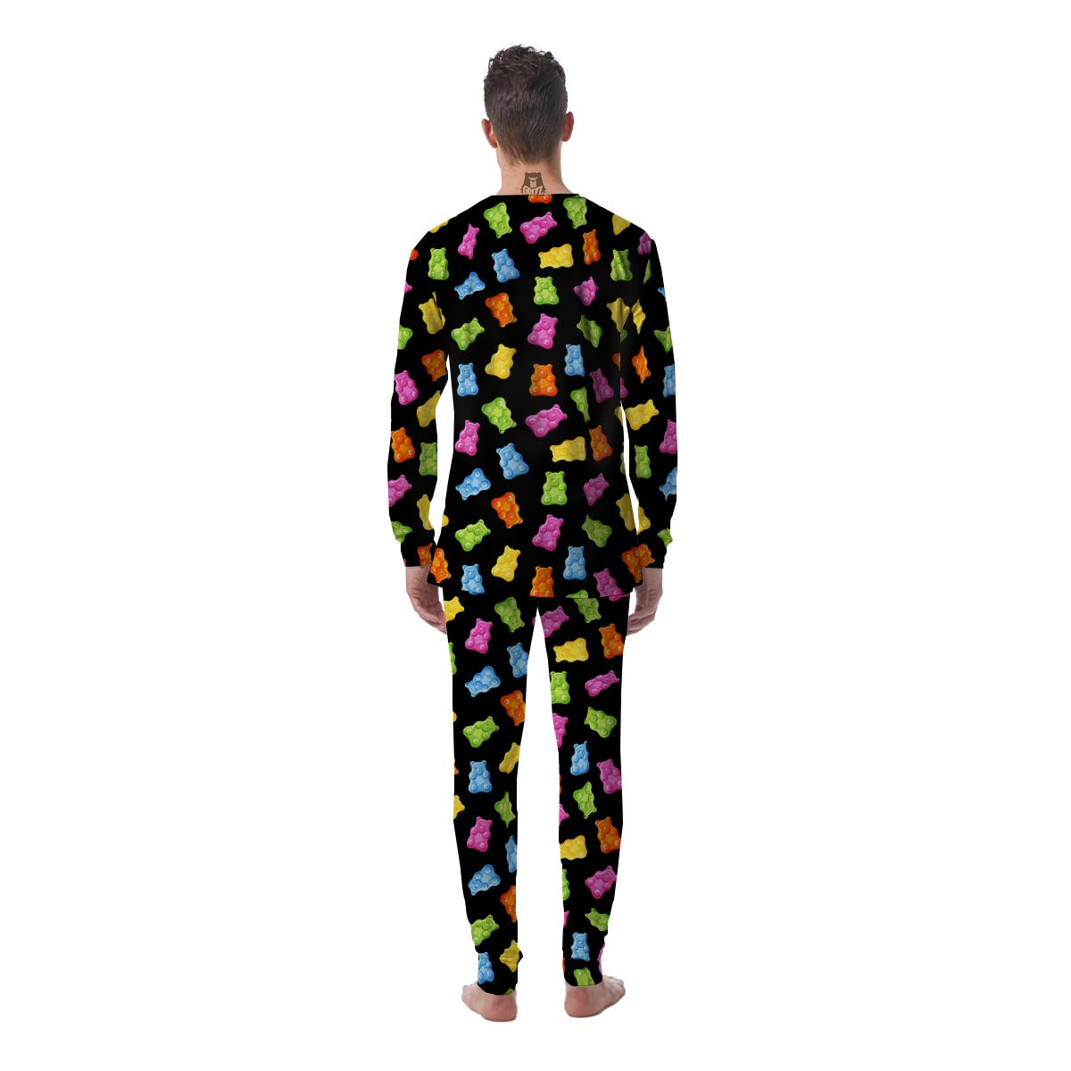 Bear Sweet Gummy Print Pattern Men's Pajamas-grizzshop