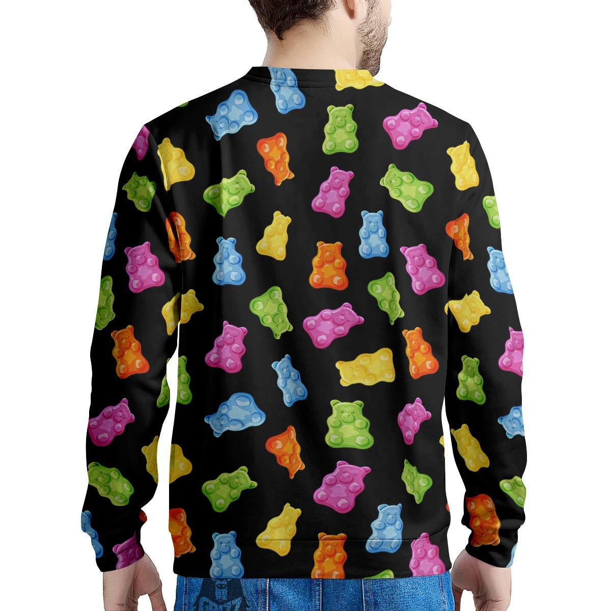 Bear Sweet Gummy Print Pattern Men's Sweatshirt-grizzshop