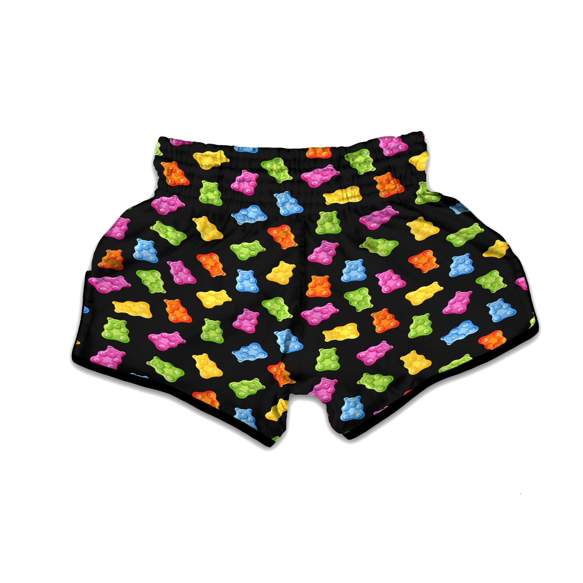 Bear Sweet Gummy Print Pattern Muay Thai Boxing Shorts-grizzshop