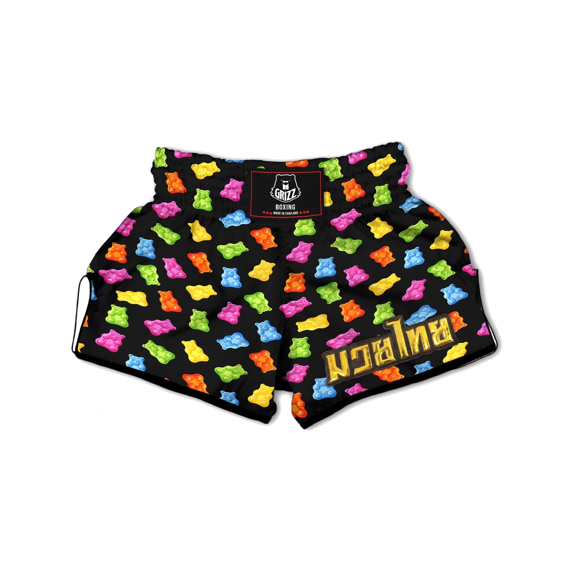 Bear Sweet Gummy Print Pattern Muay Thai Boxing Shorts-grizzshop
