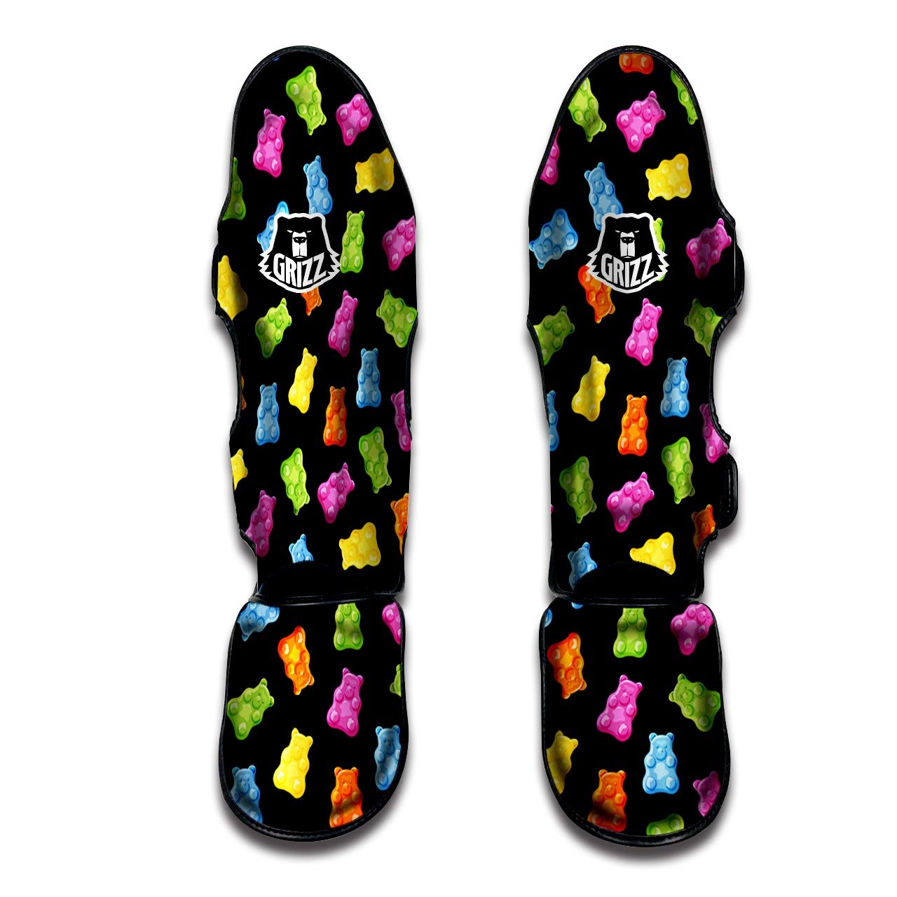 Bear Sweet Gummy Print Pattern Muay Thai Shin Guards-grizzshop