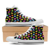 Bear Sweet Gummy Print Pattern White High Top Shoes-grizzshop