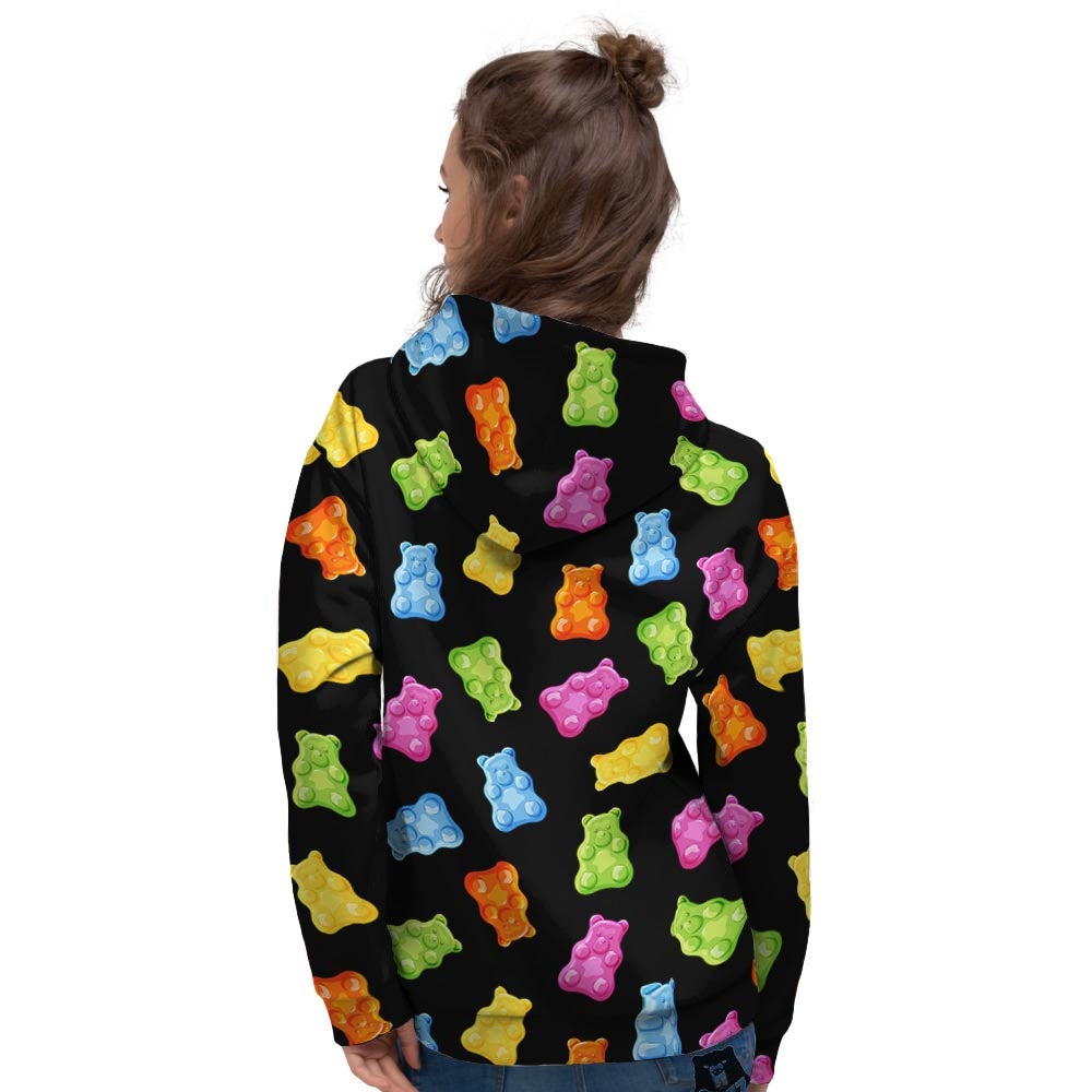 Bear Sweet Gummy Print Pattern Women's Hoodie-grizzshop