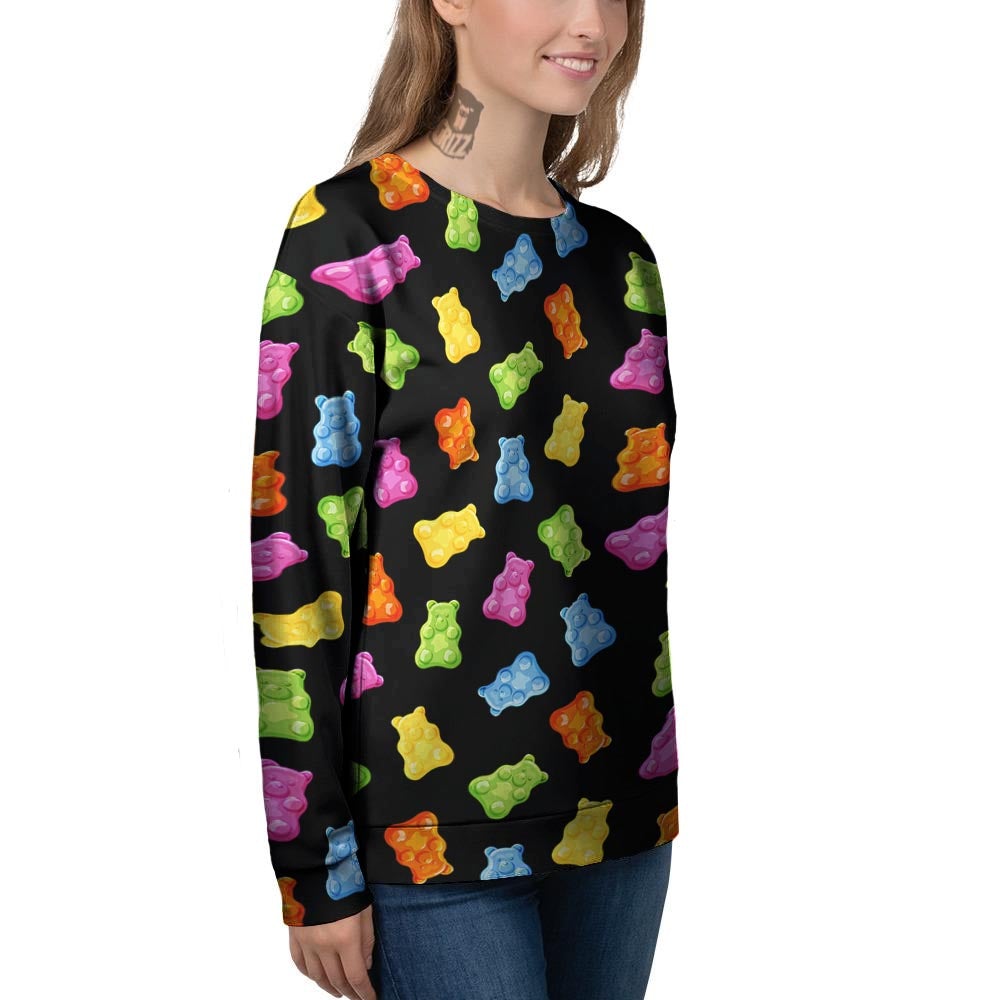 Bear Sweet Gummy Print Pattern Women's Sweatshirt-grizzshop