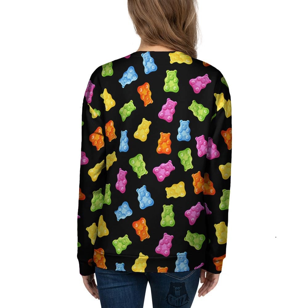 Bear Sweet Gummy Print Pattern Women's Sweatshirt-grizzshop