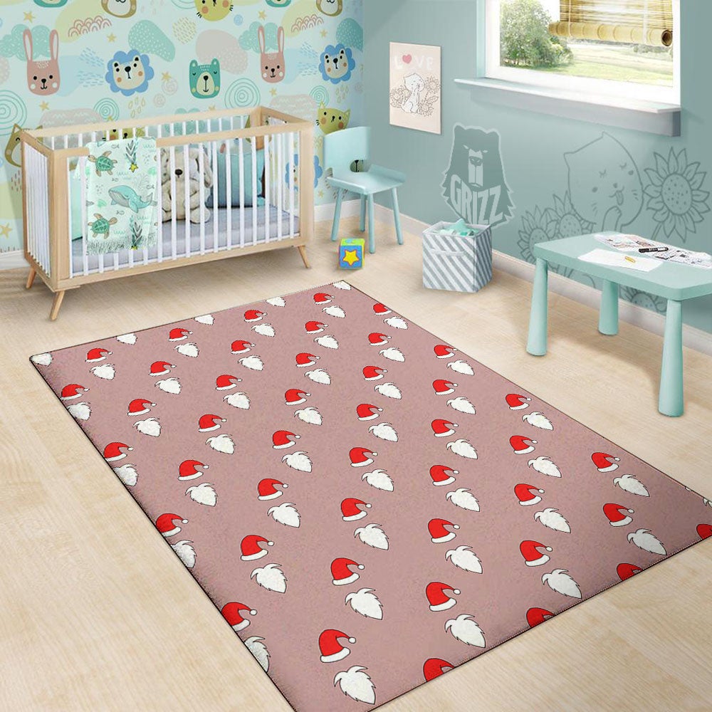 Beard Santa Claus Print Pattern Floor Mat-grizzshop