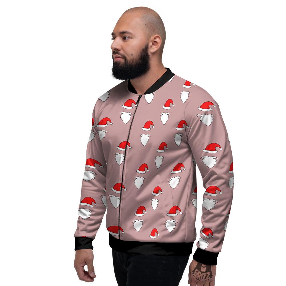 Beard Santa Claus Print Pattern Men's Bomber Jacket-grizzshop