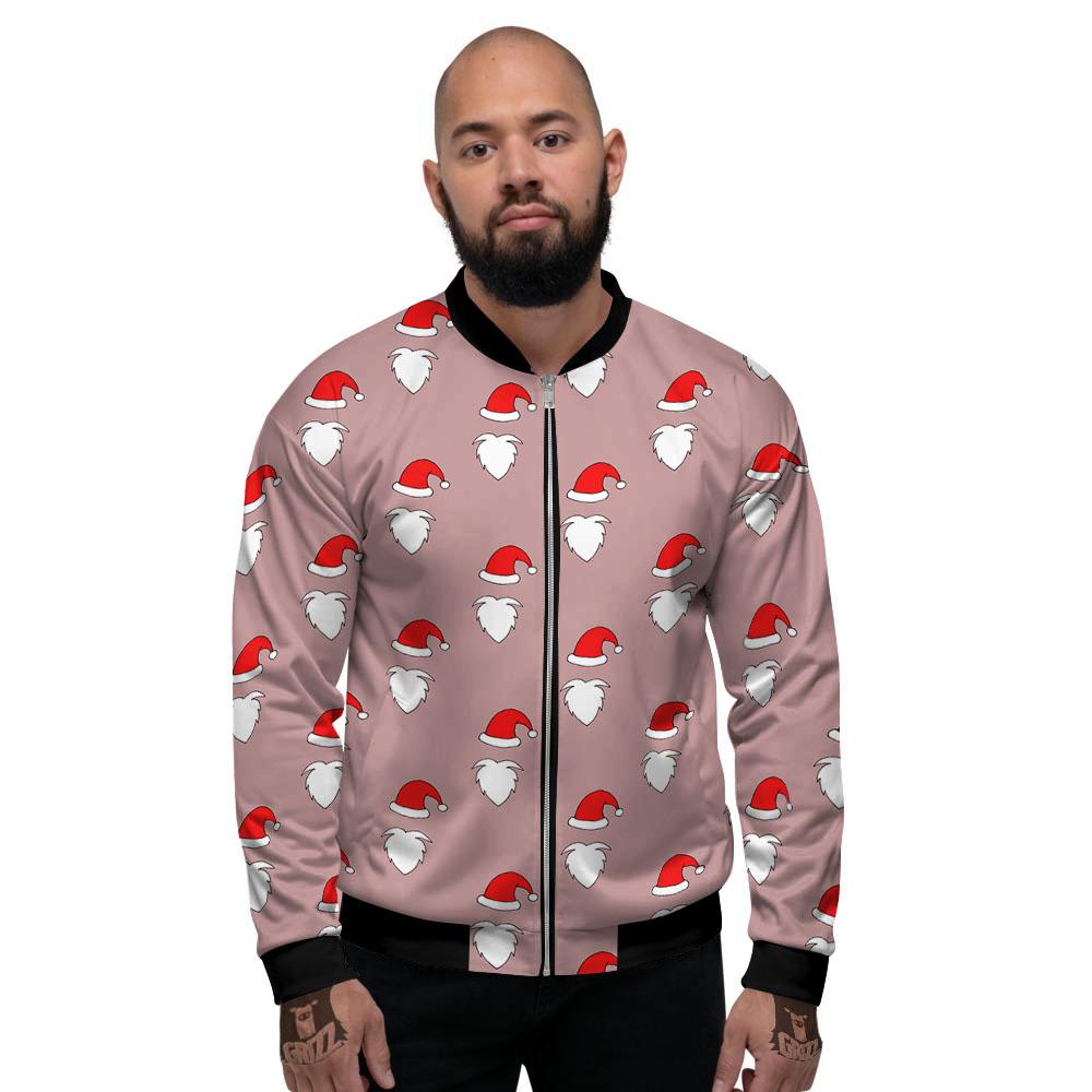 Beard Santa Claus Print Pattern Men's Bomber Jacket-grizzshop