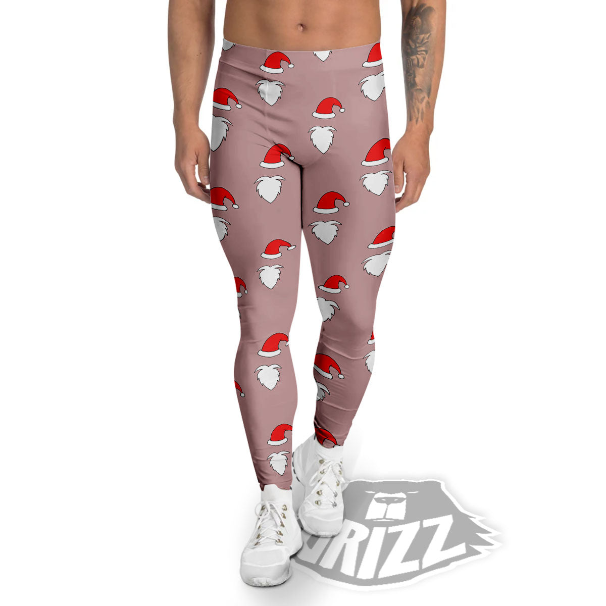 Beard Santa Claus Print Pattern Men's Leggings-grizzshop
