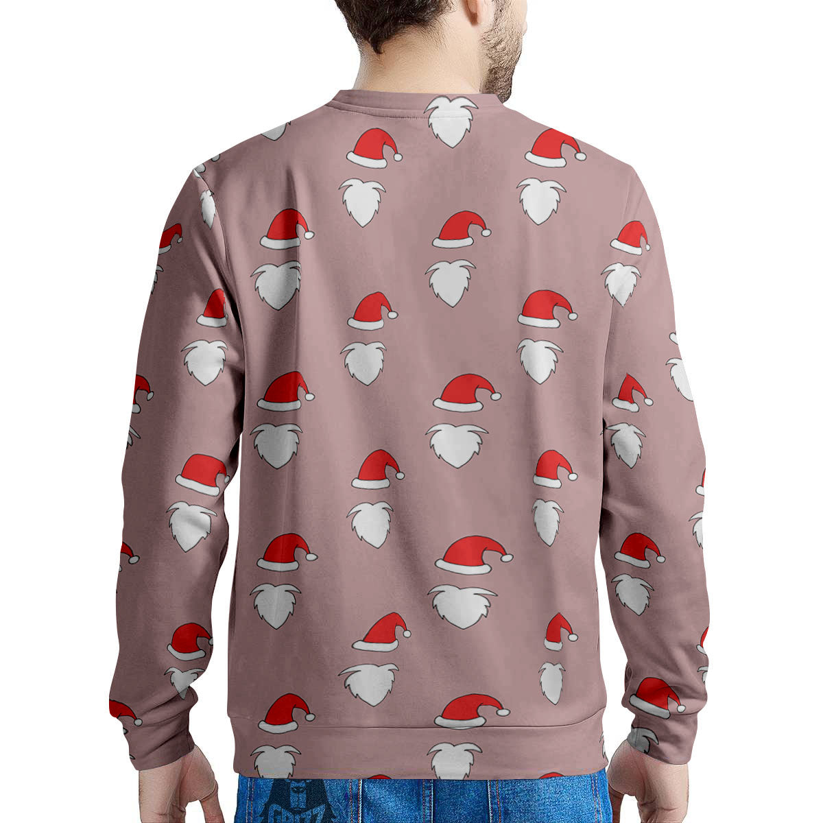 Beard Santa Claus Print Pattern Men's Sweatshirt-grizzshop