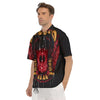 Beast Mouth Open Print Men's Short Sleeve Shirts-grizzshop