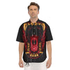 Beast Mouth Open Print Men's Short Sleeve Shirts-grizzshop