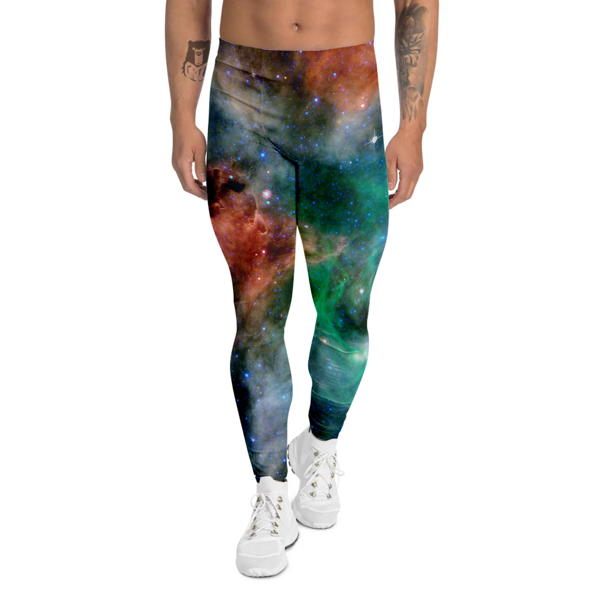 Beauty Of Outer Space Print Men's Leggings-grizzshop