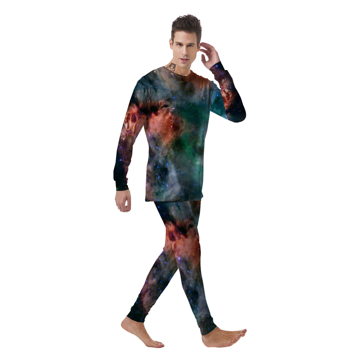 Beauty Of Outer Space Print Men's Pajamas-grizzshop