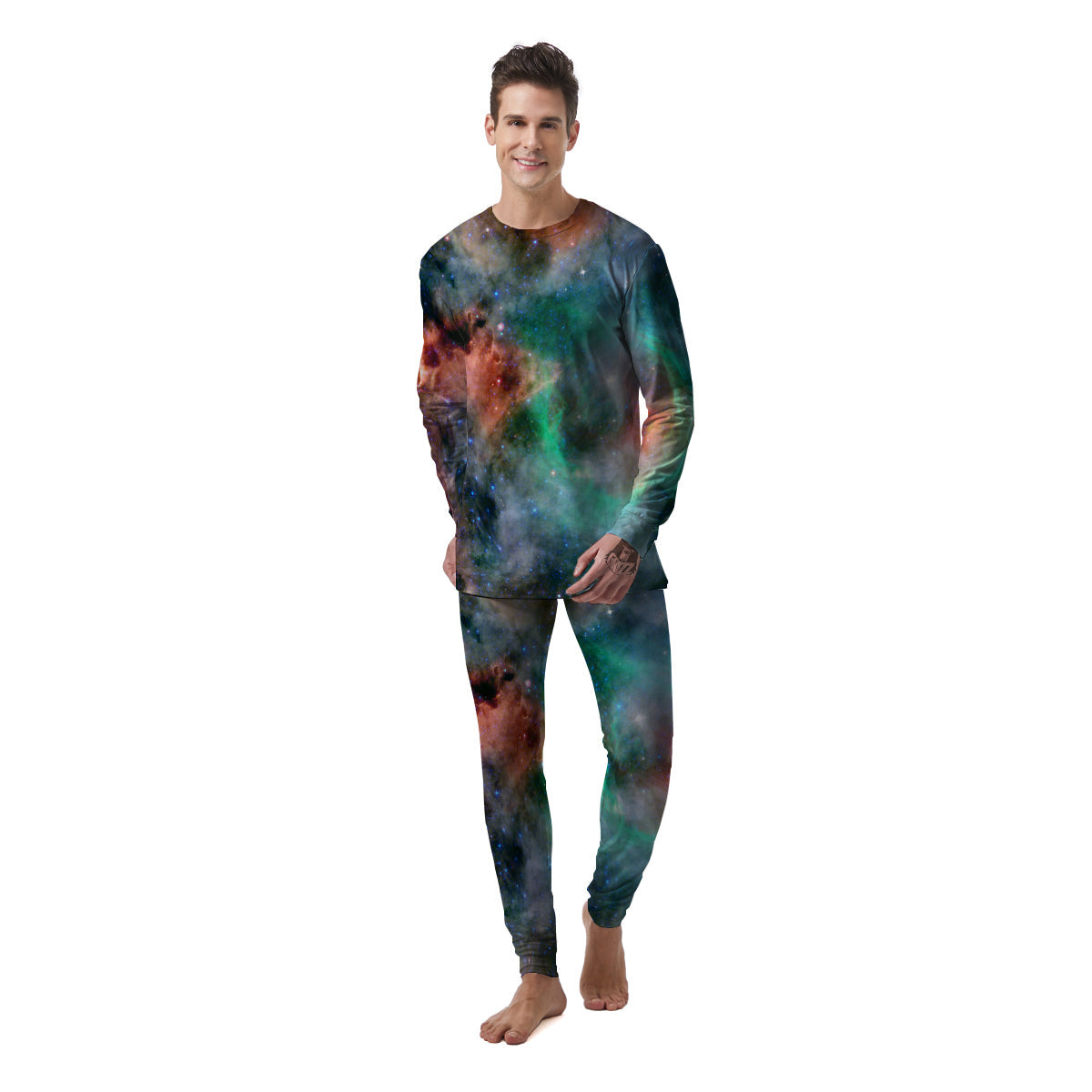 Beauty Of Outer Space Print Men's Pajamas-grizzshop