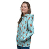 Beaver And Heart Print Pattern Women's Hoodie-grizzshop