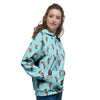 Beaver And Heart Print Pattern Women's Hoodie-grizzshop