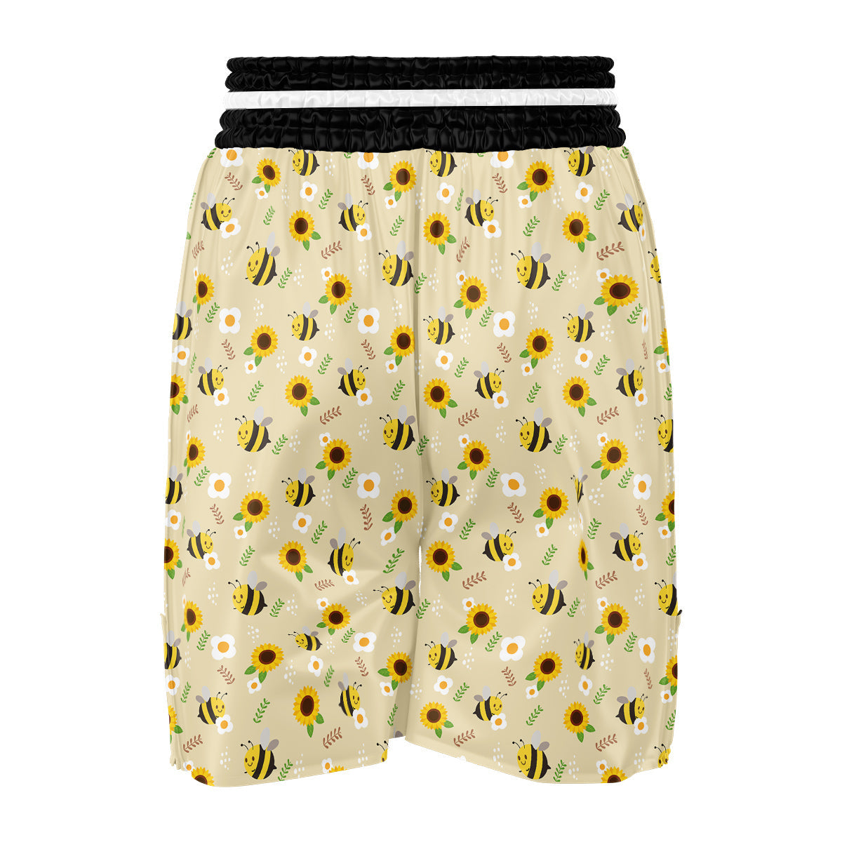 Bee Cute Cartoon Print Pattern Boxing Shorts-grizzshop