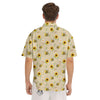 Bee Cute Cartoon Print Pattern Men's Short Sleeve Shirts-grizzshop