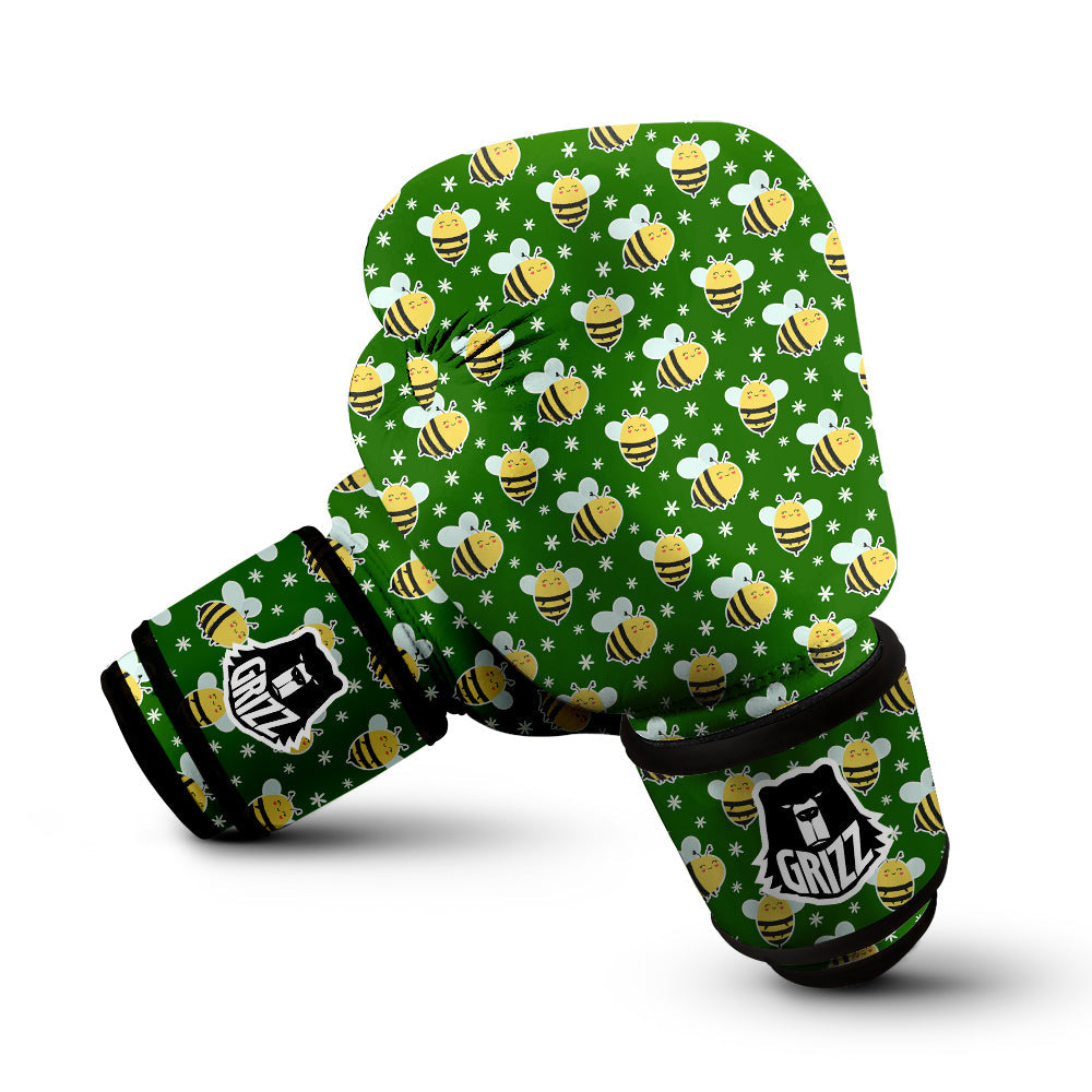 Bee Cute Honey Print Pattern Boxing Gloves-grizzshop