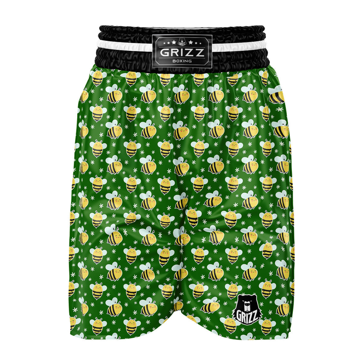 Bee Cute Honey Print Pattern Boxing Shorts-grizzshop