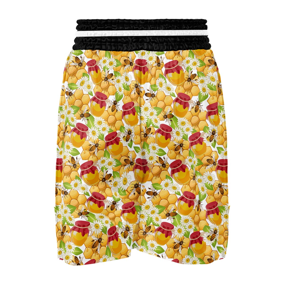 Bee Hive Sweet Honey Print Pattern Boxing Shorts-grizzshop