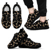 Bee Honey Gifts Pattern Print Black Sneaker Shoes For Men Women-grizzshop